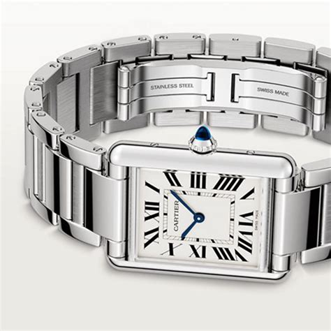 must de cartier quartz ladies watch|cartier tank must large size.